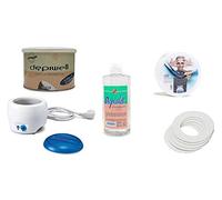 Kit Depilación Calentador de Cera + Cera 400 ml + Tiras + Llantas Salvabordo + Aceite Post Depilación