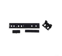 Kit deslizante de puerta de refrigerador para electrodomésticos integrados, soportes de montaje, clips, pieza de reparación silenciosa para armarios de cocina (negro)