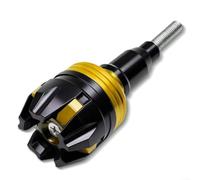 Kit Deslizante Protección Frontal 2 Piezas Negro Oro | Aleación aluminio, para resistencia desgaste, deformación cero, protección fork, instalación directa(Gold)