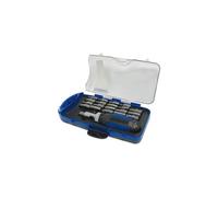 Kit destornillador 21 piezas con variedad de puntas, mango ergonómico y estuche, ideal para reparaciones en el hogar y proyectos de bricolaje.