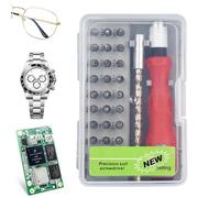 Kit destornillador de computadora | Kit de herramientas de precisión portátil 32 en 1 - Conjunto de reparación de herramientas informáticas | para PC Teléfono Consola de juegos Reloj Gafas Electrónica