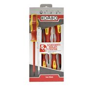 Kit Destornilladores Electricista Aislantes 2A Cruzar, 3A Talla + 1 Test Duo