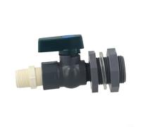 Kit desviador de lluvia con válvula de bola y mamparo, grifo de PVC de 3/4 pulgadas para tanques de agua, acuarios, piscinas, uso en jardín, 10-100 L