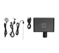 Kit detector de fugas de agua, con sistema de amplificación de sonido para detección de tuberías subterráneas, inspección de fontanería en el hogar, color negro