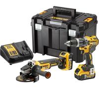 Kit Dewalt DCK2080P2T-QW Taladro DCD796 Amoladora DCG405 125 mm 2x5 Ah