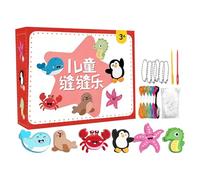 Kit Di Cucito Per Bambini, 19x6x15,5 Cm Giochi Educativi Fatti A Mano Divertenti - Set Di Cucito Per Ragazzi Con Animali Animati,Per Casa Scuola Viaggio Asilo Festa Di Natale Compleanno Dei Piccoli