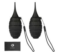 Kit di Pulizia per Fotocamera - 2X Soffiatori per Sensore con Punta Morbida - Pulitore ad Aria Compressa con Cinturino in Silicone per DSLR, Schermi LCD, Filtro Lente CCD CMOS