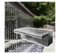 Kit di scarico per Fontana d'acqua da 10", 30", 50", 70", 85", Dispositivo per cascata in Acciaio inossidabile per Piscina, Patio/stagno/giardino, Sistema di scarico dell'acqua incassato (50,8 cm/20