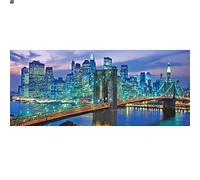 Kit Diamantes Paisaje 110x50 cm (interior 104x44 cm) Kit de Punto de Cruz Londres Pintura de Diamante Paisajes Puente Cuadro de Punto Diamante Casa Paisajes Pintura de Paisaje Cuadrado de Mosaico