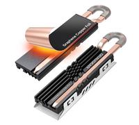 Kit disipador SSD Graugear G-M2HS07-GC cobre heatpipe negro para M.2 NVMe