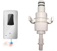 Kit dispensador de jabón sin contacto, cabezal de bomba de espuma automático con modos de goteo y pulverización, piezas de plástico ABS para fregadero de baño y cocina, sistema de lavado de manos gris