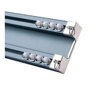 Kit divisor de habitación de doble cortina resistente Ra (1,2 m) - Soluciones versátiles para oficina y sala de estar (azul) - y elegante sistema divisor