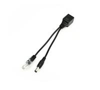 Kit divisor de inyector PoE pasivo con módulo de alimentación RJ45 de 12-48 V(Black-A style)