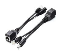 Kit divisor de inyector PoE pasivo con módulo de alimentación RJ45 de 12-48 V(Black-A style+B style)