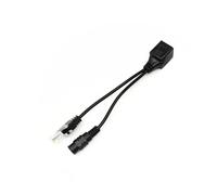 Kit divisor de inyector PoE pasivo con módulo de alimentación RJ45 de 12-48 V(Black-B style)