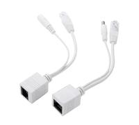 Kit divisor de inyector PoE pasivo con módulo de alimentación RJ45 de 12-48 V(White-A style+B style)