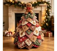 Kit DIY Árbol De Navidad Acolchado, Decoración De Mesa En Patchwork 3D Con Adorno De Personaje, Set Creativo Para Adultos & Principiantes, Para Repisa De Chimenea & Oficina (#E)