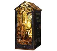 Kit DIY Book Nook, Casa de Muñecas en Miniatura con Lámpara LED con Sensor y Muebles, Puzzle 3D en Madera Kit Booknook Decorativo, Kits de Modelos para Adolescentes y Adultos (Agencia de Detectives)
