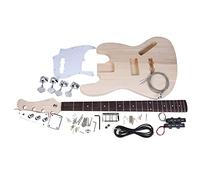 Kit DIY De Bajo Eléctrico De 4 Cuerdas, Cuerpo De Tilo Sólido, Mástil De Arce, Diapasón De Palisandro, Juego DIY kit de guitarra electrica sin terminar
