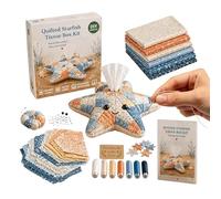 Kit DIY de Manualidades de Pañuelos Acolchada con Animales Marinos - Organizador De Servilletas Hecho A Mano,Kit DIY de Acolchada para Portapañuelos,Para Principiantes Adultos Hogar Dormitorio Baño Of