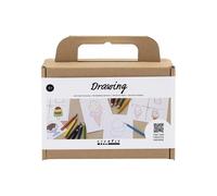 Kit DIY Dibujo - Creativ Company - Mini Kit - Blanco - Para Niños - Aprende a dibujar