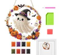 Kit Diy Perlas Arte Halloween 2D Acrílico Brillante Gato Y Fantasma