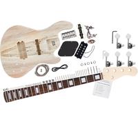 Kit DIY Rocktile JBH5 Bajo Eléctrico - Kit "Hazlo tú mismo" de 5 cuerdas estilo JB - Cuerpo: Paulownia - Mástil: Arce atornillado - Diapasón: Blackwood
