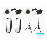 Kit doble de luz LED Nanlite FS-150B (con soporte de luz y softbox)