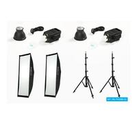 Kit dual LED bicolor Nanlite FS200 (con soporte de luz y softbox)
