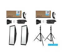 Kit dual LED bicolor Nanlite FS300B (con soporte de luz y softbox)