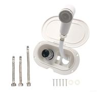 Kit Ducha Oculta Barco RV para mezcla Caliente Fría Kit Ducha | empotrado, para almacenamiento integrada, limpia, ideal decks pequeños