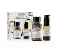 Kit Dúo Absolut Repair Molecular Mini de L'Oreal Professional Serie Expert Champú reparador molecular sin sulfatos, 100 ml + Aceite bifásico profesional, 30 ml