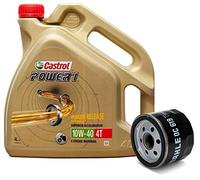 Kit Duo Castrol Power 1 Aceite de Motores 10W-40 4T 4L + Filtro Mahle OC619
