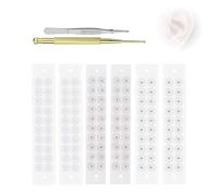 Kit Ear Seeds Acupuncture, Semillas Auriculoterapia Transparentes, Pegatinas Orejas Adultos para Relajación y Bienestar Mixed small beads (120 pieces)