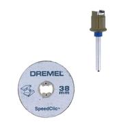 Kit Eje Portadisco Rápido + 2 Discos Abrasivos DREMEL Ferrero Ferrame 38 mm