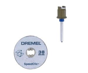 Kit Eje Portadisco Rápido + 2 Discos Abrasivos DREMEL Ferrero Ferrame 38 mm