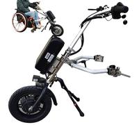 Kit eléctrico de conversión de silla de ruedas 500W Dispositivo de tracción de silla de ruedas, tracción delantera de bicicleta de mano, 3 velocidades (A)