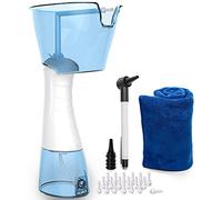 Kit Eléctrico Limpiador de Oídos de Tilcare - Sistema Eléctrico Recargable de Lavado de Oidos - Kit Completo de Irrigation de Oídos - Con Otoscopio, Toalla de Microfibras y 30 Puntas