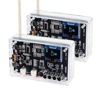 Kit electrónico Aideepen de 2 juegos, kit de soldadura de walkie-talkie con radio FM 2 en 1 con pantalla OLED de 87-108 MHz, kit de práctica de soldadura para aprendizaje y enseñanza