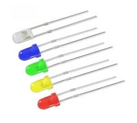Kit Electrónico De Diodos LED 3MM F3 2V 3V Rojo Verde Azul Amarillo Naranja Blanco Emisores Luz Surtido 50-200 Uds(50pcs-white)
