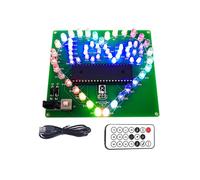 Kit electrónico DIY con flash LED colorido, corazón de amor, control remoto, proyecto de soldadura, regalo de San Valentín sin carcasa