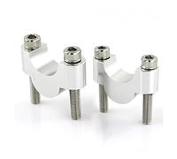 Kit Elevación Elevadores De Manillar De Aluminio para Motocicleta Abrazaderas Montaje Accesorios para BKing GSR400 GSR600 GSR750 LTR450 para LTZ 22mm Y 7/8"(Plata,20MM)