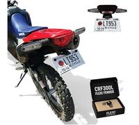 Kit eliminador de guardabarros flexible para Honda CRF300L y CRF300L Rally | Utiliza luz de etiqueta de fábrica y cableado | Sin cortes ni soldaduras | Plug and Play | Polímero flexible | Fabricado