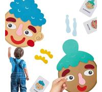 Kit Emotion Genérico - Juego de Manos sobre Caras de Fieltro | Creador de Cara, Tarjetas de Emoción, Actividad para, Desarrollo de habilidades de Reconocimiento Emocional, Tiempo de Juego
