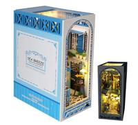 Kit en miniatura, kit en miniatura de casa de muñecas Sea Breeze - Decorativo creativo montado sujetalibros para estante de mesa