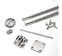 Kit enderezador de puertas para armarios - Barra Tendi Puerta + Kit de fijación - Altura a elegir (2304 mm)