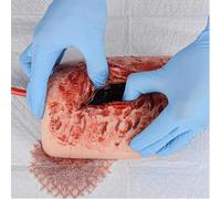 Kit Entrenamiento Embalaje For Heridas Muslo, Modelo Práctica Hemostasia Con Gasa For Heridas, Modelo Herida Pierna, Piel Humana Simulada, For Entrenamiento Militar Primeros Auxilios