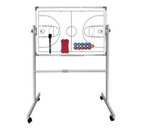 Kit Entrenamiento Fichas Magneticas, Tablero de Entrenamiento de Estrategia Fútbol, con Superficie Borrable en Seco, Rotuladores y Fichas de Ajedrez, Ideal para Entrenamientos(Basketball)