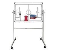 Kit Entrenamiento Fichas Magneticas, Tablero de Entrenamiento de Estrategia Fútbol, con Superficie Borrable en Seco, Rotuladores y Fichas de Ajedrez, Ideal para Entrenamientos(Football)