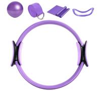 Kit Equipo De Pilates En Casa, 5 Pieces Kit Para Pilates Y Yoga Equipment At Home, Pelota De Yoga, Anillo De Aro Pilate, Bandas De Resistencia, Equipos De Entrenamiento Para Estiramiento Y Fuerza